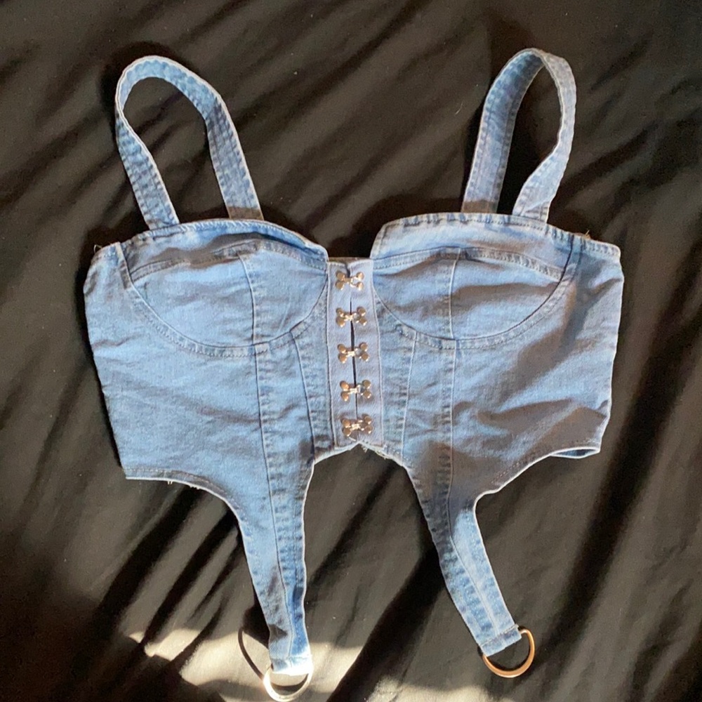 Denim crop top